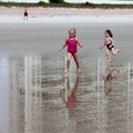 Running on the beach
