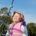 Sun on her face