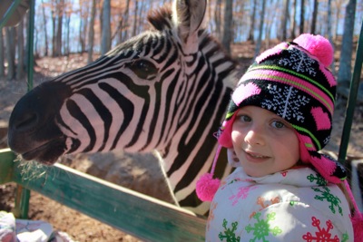 Camille and a Zebra
