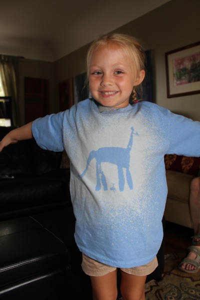Loves her T-Shirt!