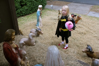 Batgirl Before the Manger