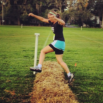 Jumping a Hay Bale