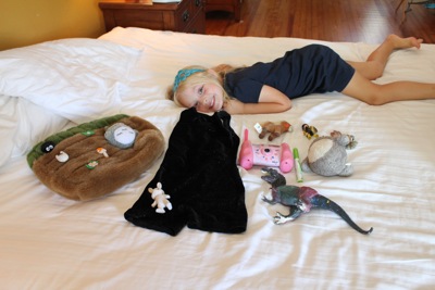 Posing with her Meet Me Bag
