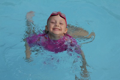 Camille in the Pool